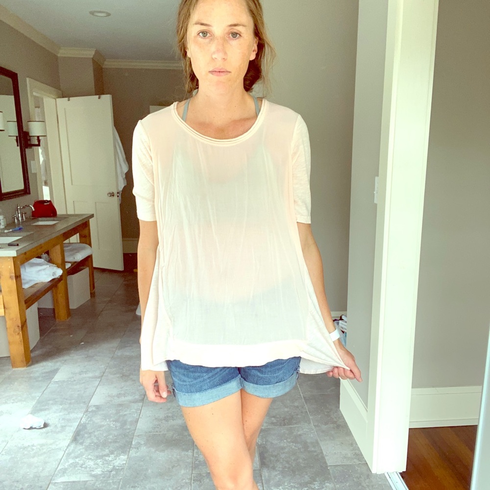 Anthropologie pink shirt